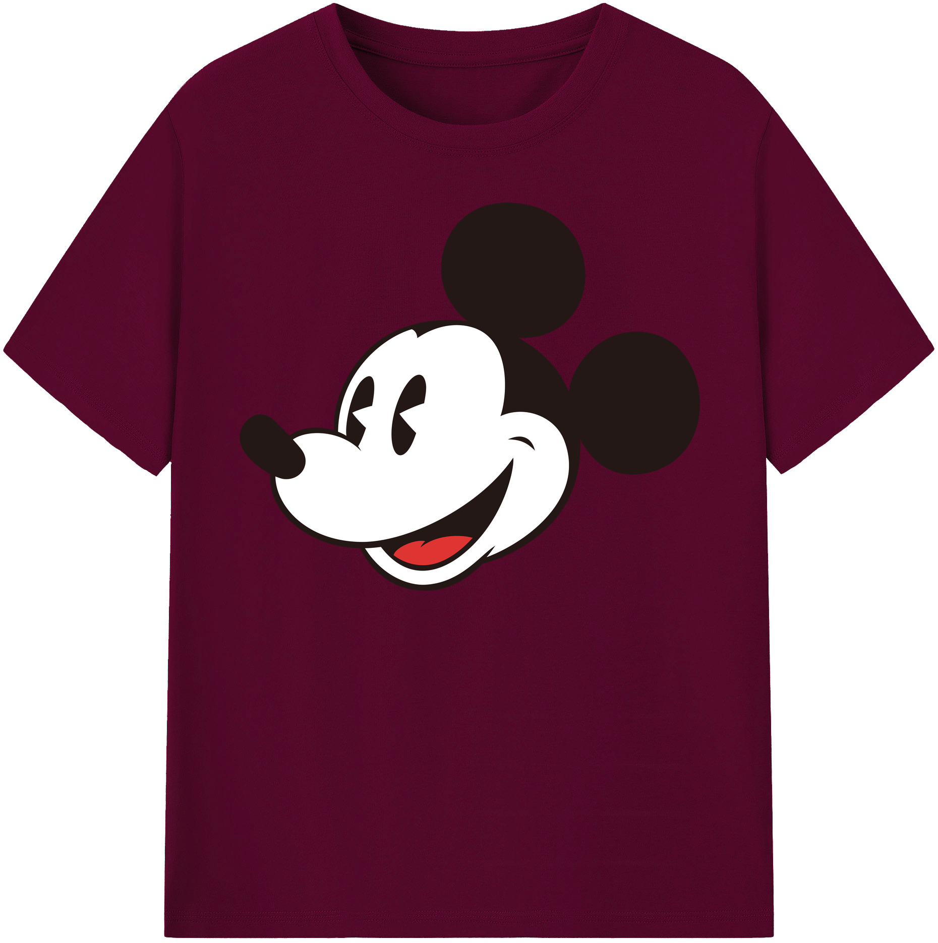 （画像用） ミッキーマウス Mickey Mouse レディースカジュアルプリントTシャツ（綿100％）